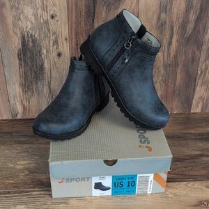 J Sport Jenna Memory Foam Ankle Navy All Weather NIB 10         M205